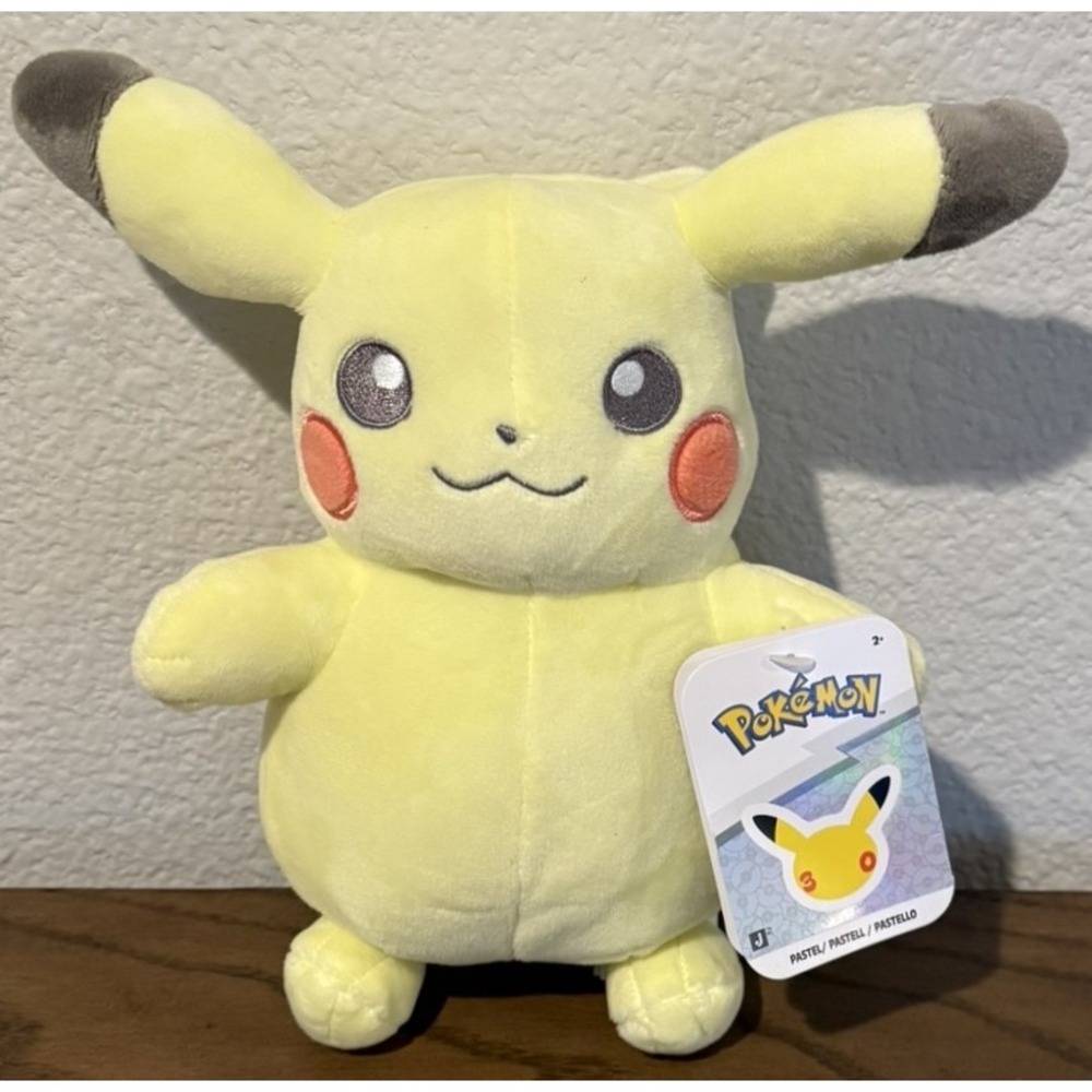 Pokemon Pikachu 8" Pastel Plush 30th Anniversary Jazwares 2026 NWT SAME DAY SHIP